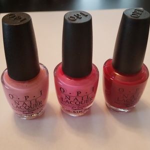 Lot of 3 pink opi polishes